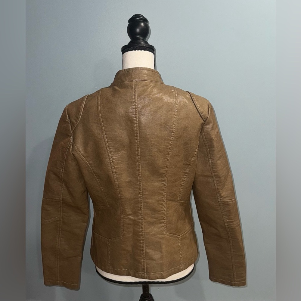 la coalitio Tan Leather Jacket for Women - Picture 3 of 6